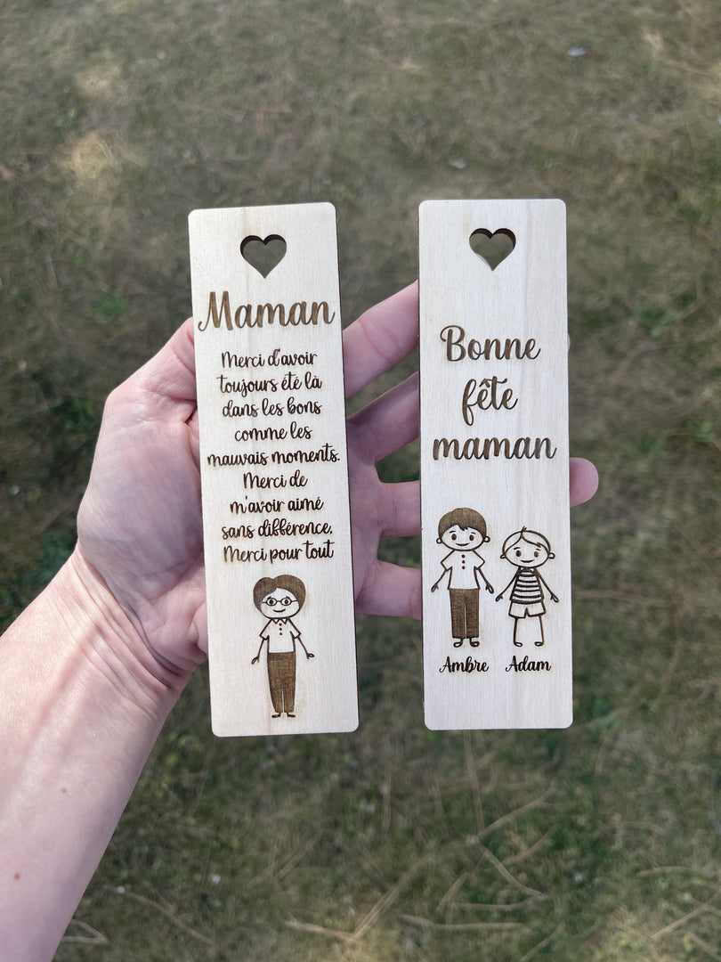 Marque page personnalisé en bois
