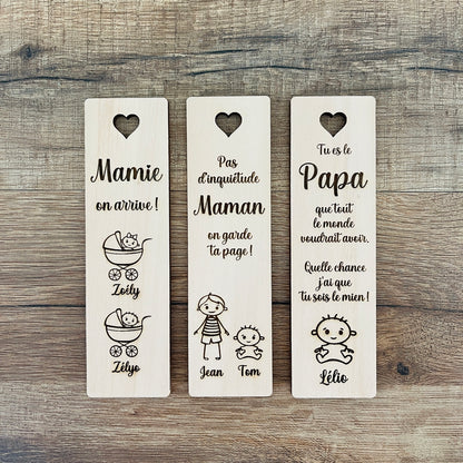 Marque page personnalisé en bois