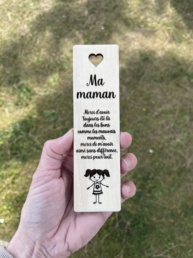 Marque page personnalisé en bois