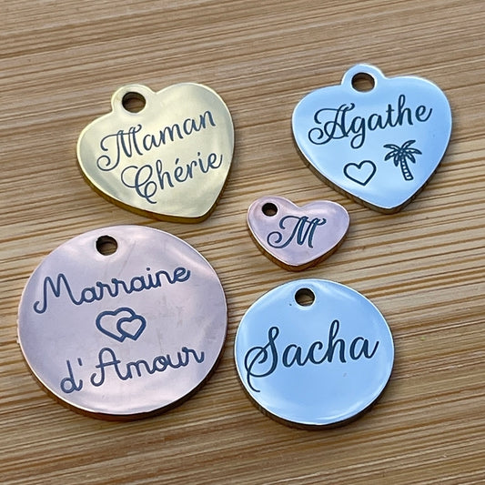 Médaillon à personnaliser, médaille gravée