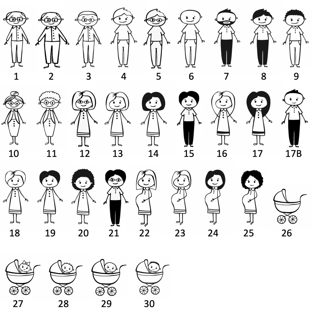 Boule de noël personnalisée famille en bois