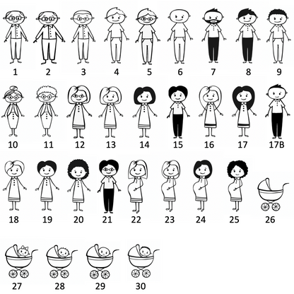 Planche en bambou personnalisée famille avec décor mer