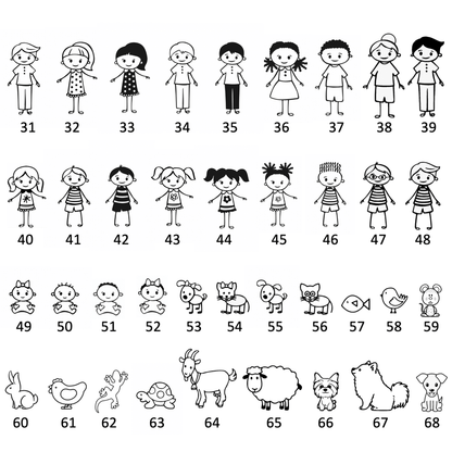 Porte clé personnalisé première fête des pères avec enfants