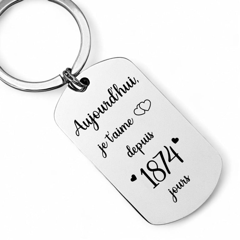 Porte-clé personnalisé en inox - Une déclaration d'amour unique et intemporelle