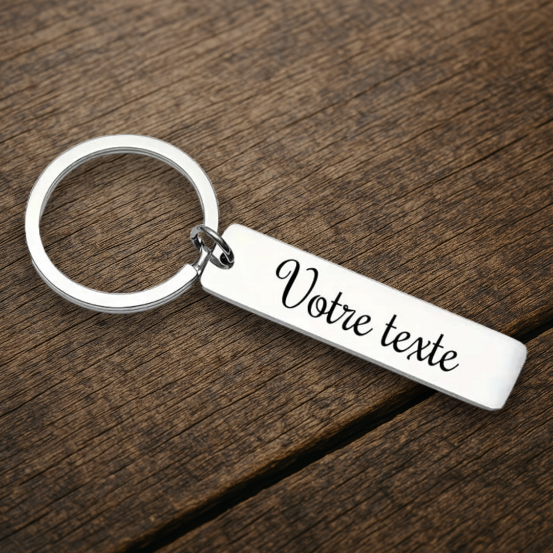Porte-clés Personnalisé Gravé pour voiture ou clés maison