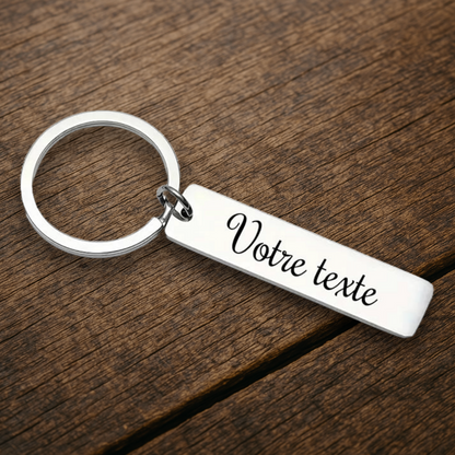 Porte-clés Personnalisé Gravé pour voiture ou clés maison
