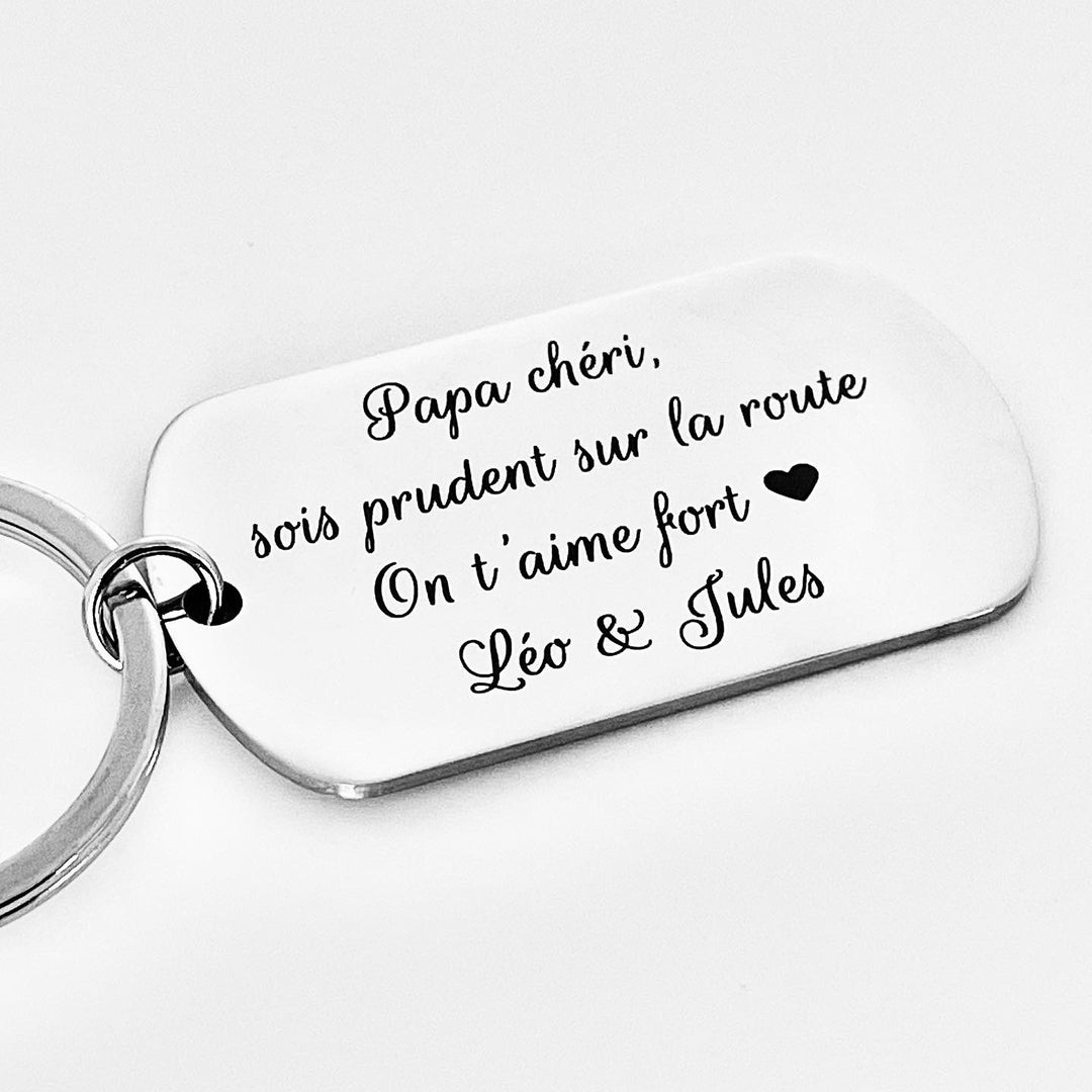 Porte clé avec message personnalisé