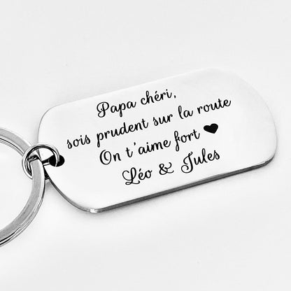 Porte clé avec message personnalisé