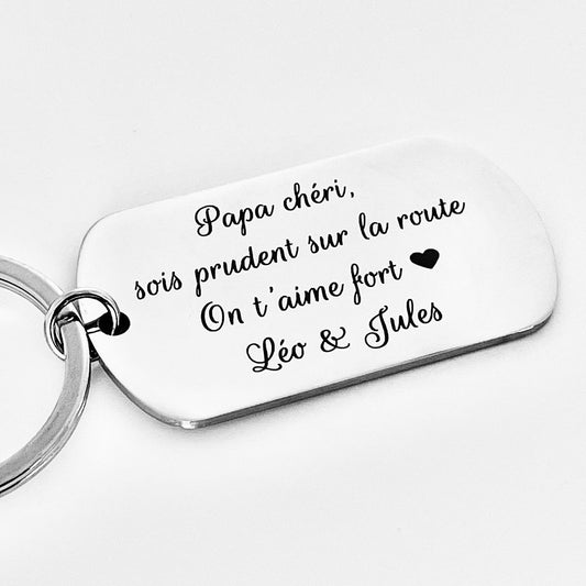 Porte clé avec message personnalisé