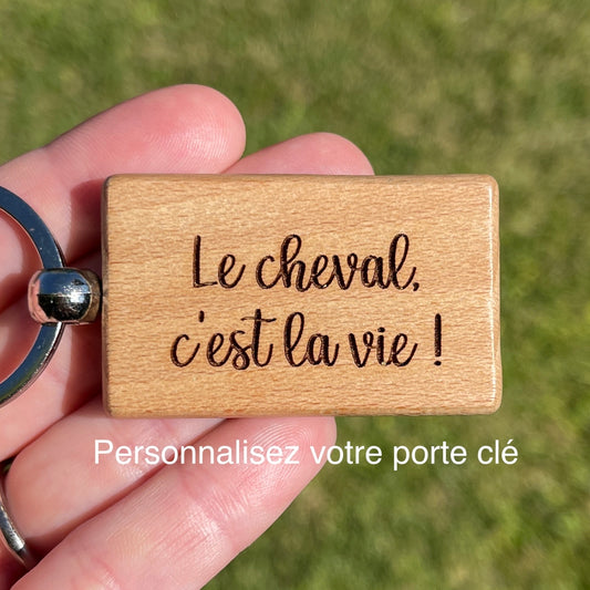 Porte clé personnalisable gravé en bois