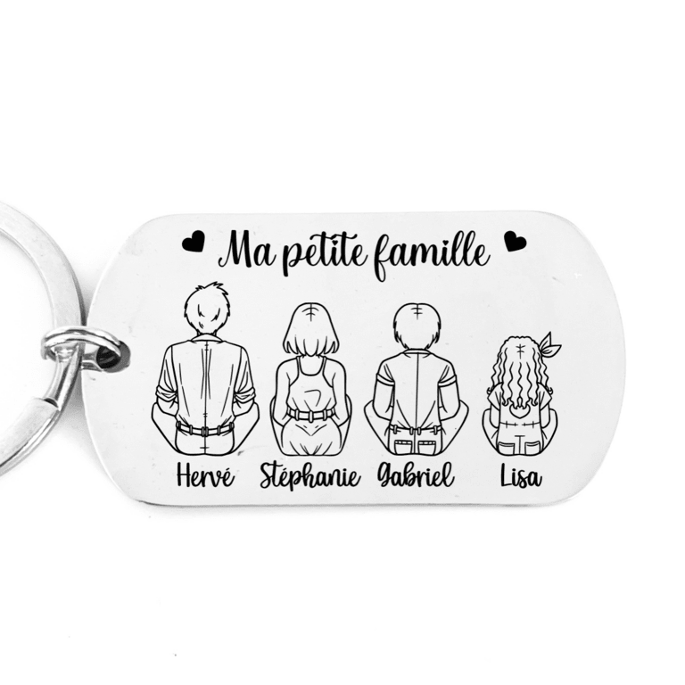Porte-clés personnalisé ma petite famille