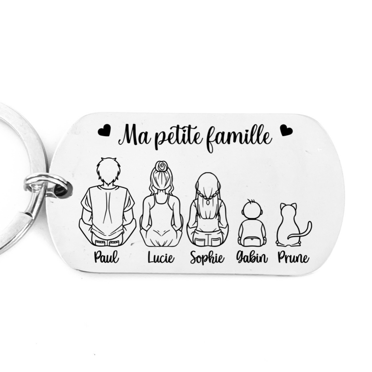 Porte-clés personnalisé ma petite famille
