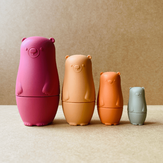 Poupée russe ours en silicone type Monterssori Créations de Ré