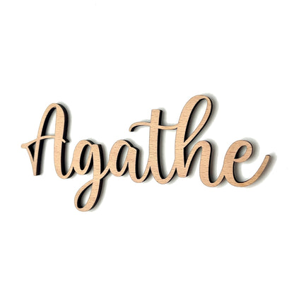 Prénom en bois à personnaliser, décoration porte ou mur chambre d'enfant ou bébé