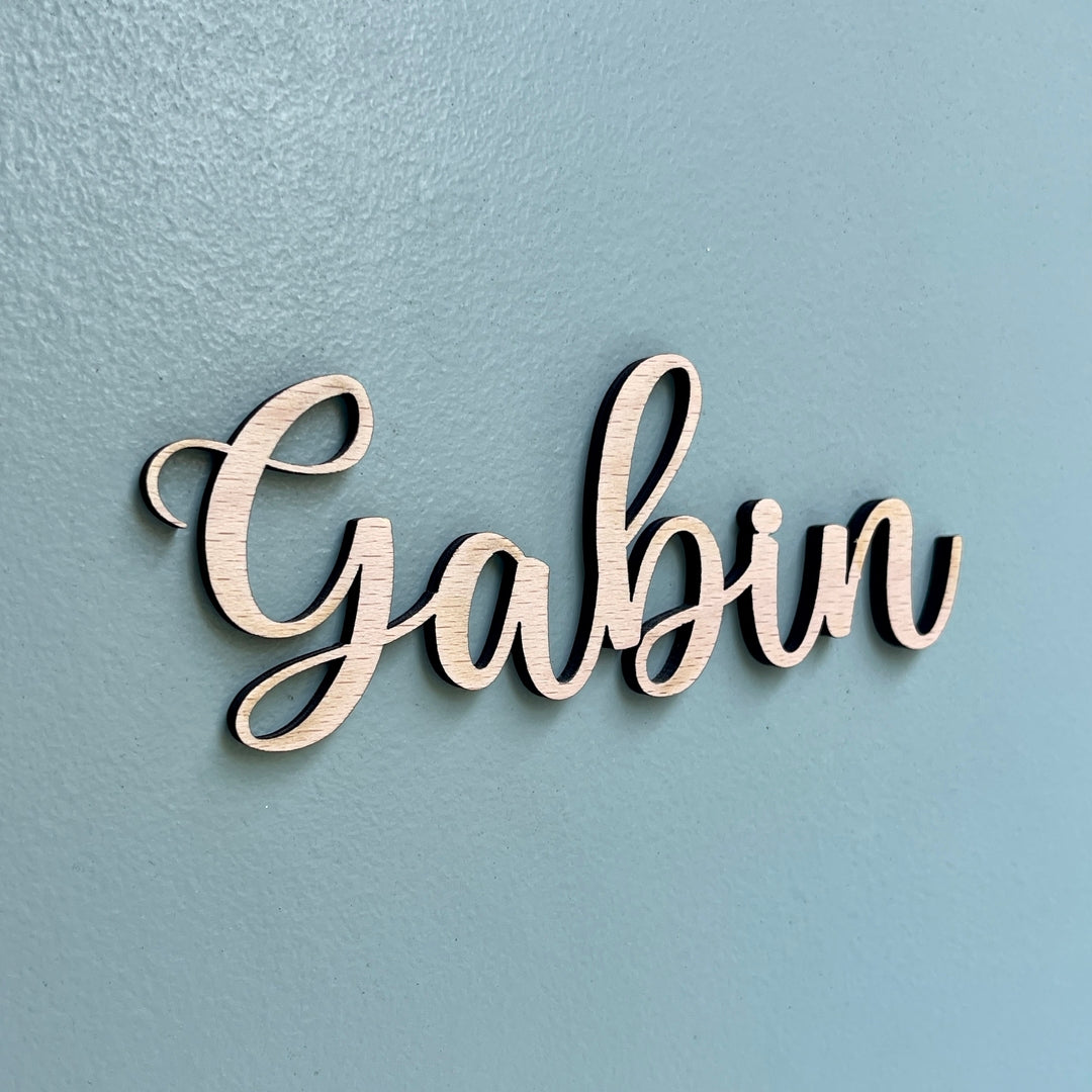 Prénom en bois à personnaliser, décoration porte ou mur chambre d'enfant ou bébé