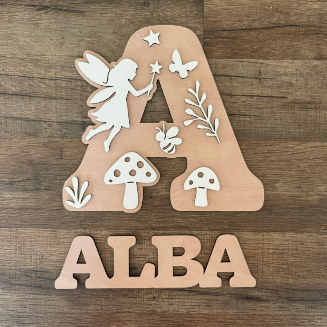 Décoration murale personnalisée en bois, thème astronaute ou fée