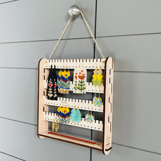Présentoir organiseur mural de boucles d'oreilles et bijoux réglable et personnalisable
