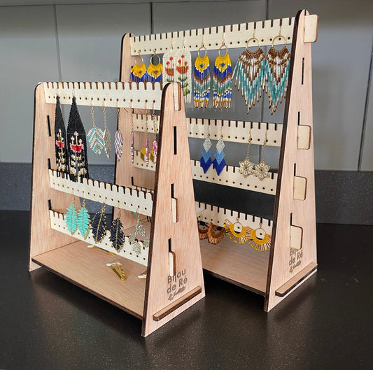 Présentoir organiseur de boucles d'oreilles et bijoux personnalisable