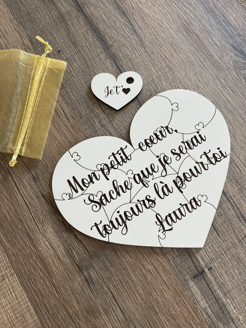 Puzzle coeur personnalisé, 13 raisons qui font que...
