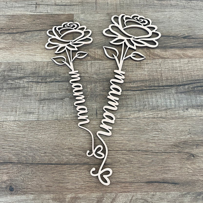 Rose éternelle en bois, cadeau fête des mères, cadeau pour maman