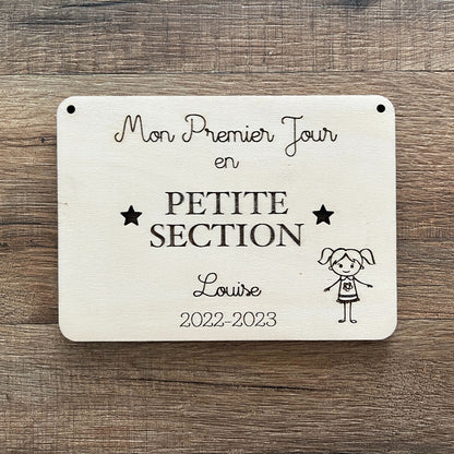 Pancarte ou carte étape mon premier jour chez nounou