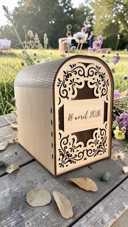 Urne à enveloppes personnalisée pour baptême, anniversaire mariage